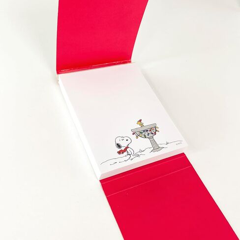 Graphique Snoopy Tangled in Lights Holiday Pocket Notepad – 75 Sheets, 3" x 4" – Embellished with Glitter, Features a Magnetic Closure – Perfect for Making Holiday Gift Lists or Jotting Down Notes (PNX008) in Saudi Arabia