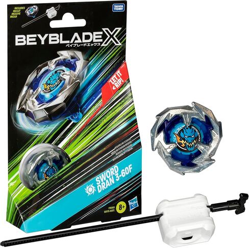 Beyblade X Sword Dran 3-60F Starter Pack Set with Attack Type Right-Spinning Top and Launcher; Battling Top Toys for 8 Year Old Boys and Girls in Saudi Arabia