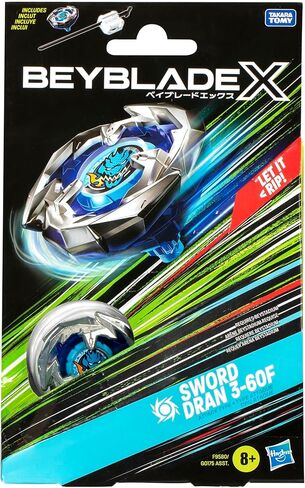 Beyblade X Sword Dran 3-60F Starter Pack Set with Attack Type Right-Spinning Top and Launcher; Battling Top Toys for 8 Year Old Boys and Girls in Saudi Arabia