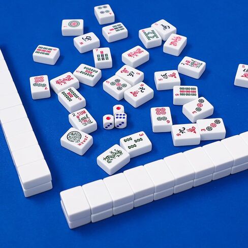 Large Mahjong Mat with Black Carrying Bag, Anti Slip and Noise Reduction Table Cover for Mahjong, Poker, Card Games, Dominoes, Board Games, Slip Resistant Mat (Blue,31.5 inches) in Saudi Arabia