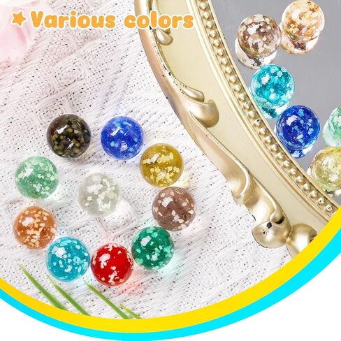 AMOR PRESENT 20 قطعة من الرخام الزجاجي السائبة، 0.63 بوصة من الرخام الزجاجي المتوهج يتوهج في الظلام خرز رخامي بألوان متنوعة للأولاد والبنات هدايا عيد الميلاد in Kuwait