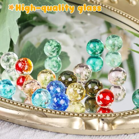 AMOR PRESENT 20 قطعة من الرخام الزجاجي السائبة، 0.63 بوصة من الرخام الزجاجي المتوهج يتوهج في الظلام خرز رخامي بألوان متنوعة للأولاد والبنات هدايا عيد الميلاد in Kuwait