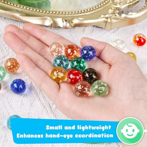 AMOR PRESENT 20 قطعة من الرخام الزجاجي السائبة، 0.63 بوصة من الرخام الزجاجي المتوهج يتوهج في الظلام خرز رخامي بألوان متنوعة للأولاد والبنات هدايا عيد الميلاد in Kuwait