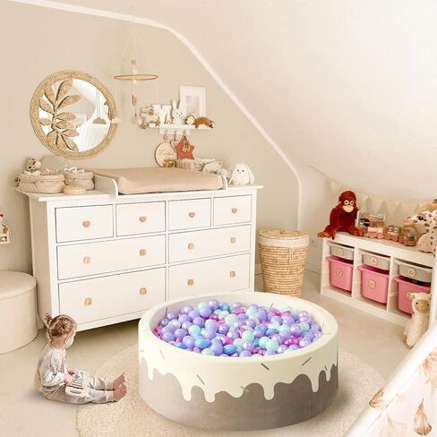 GOGOSO Star Ball Pit Balls for Ball Pit, Crush-Proof BPA Free Colorful Play Plastic Balls for Kids Toddler Christmas Party Decor Giant Friendship Bracelet Banner in Kuwait