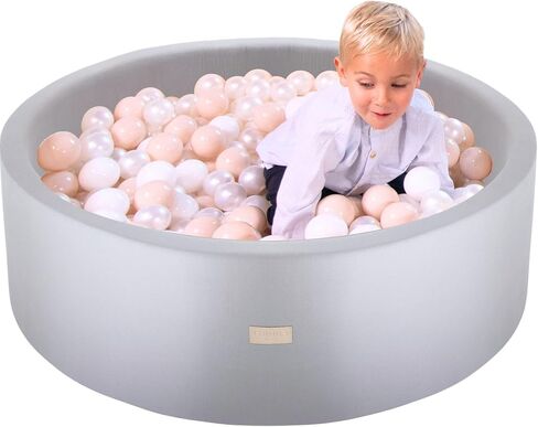 Ball Pit for Toddlers and Babies 35.5 in - Soft Foam Baby Ball Pit - Durable Ball Pit for Babies - Soft Feel Ball Pits for Toddlers 1-3 - Foam Ball Pit for Toddlers Balls NOT Included - Grey in Saudi Arabia