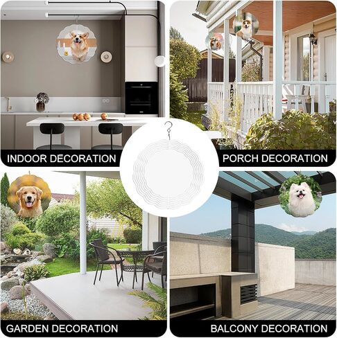 5 Pack Sublimation Wind Spinner Blanks 10 Inch Bulk Metal Wind Spinners Sublimation Blanks Aluminum 3D Round Hanging Wind Spinners Outdoor Indoor for Yard and Garden Porch Window Decorations in Saudi Arabia