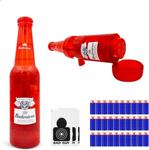 Drink Bottle Toy Gun with Foam Dart Bullets, Toy Foam Blaster Guns for Boy & Girl, Soda Blaster Guns Shooting Model, Christmas Halloween Birthday Gifts for Adults Teen - Blue in Saudi Arabia
