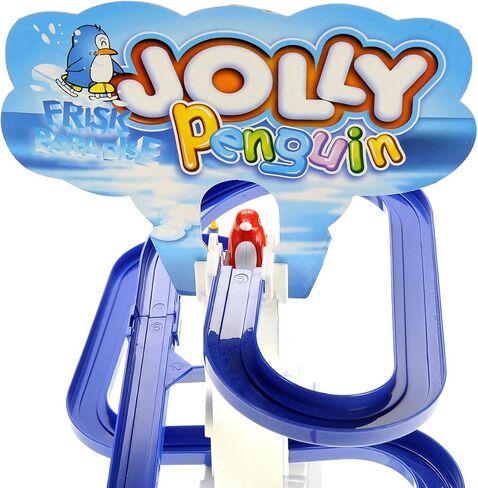 PowerTRC 13" Penguin Slide Play Set, Jolly Penguin Race Stair Climbing Sliding Track Toy Set for Kids Toddlers in Kuwait