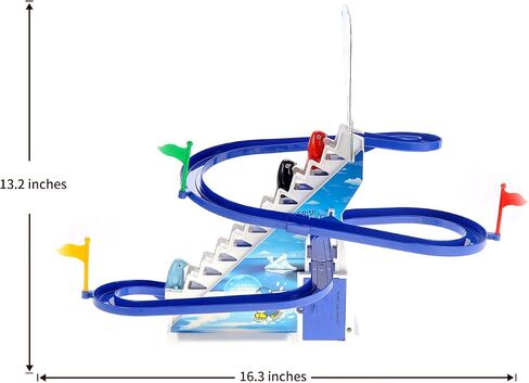 PowerTRC 13" Penguin Slide Play Set, Jolly Penguin Race Stair Climbing Sliding Track Toy Set for Kids Toddlers in Kuwait