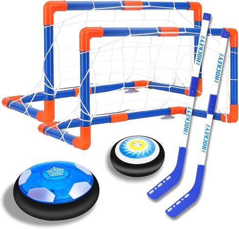 مجموعة هوكي هوكي للأطفال، كرة هوكي عائمة بالهواء قابلة لإعادة الشحن، ألعاب رياضية داخلية وخارجية للأطفال، هدايا عيد الميلاد in Kuwait