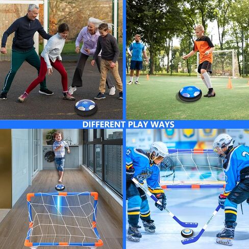 مجموعة هوكي هوكي للأطفال، كرة هوكي عائمة بالهواء قابلة لإعادة الشحن، ألعاب رياضية داخلية وخارجية للأطفال، هدايا عيد الميلاد in Kuwait