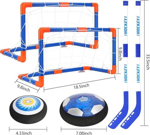 مجموعة هوكي هوكي للأطفال، كرة هوكي عائمة بالهواء قابلة لإعادة الشحن، ألعاب رياضية داخلية وخارجية للأطفال، هدايا عيد الميلاد in Kuwait