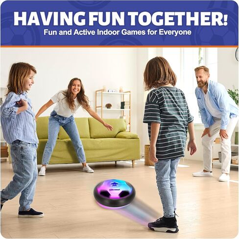 Officygnet 2 Pack Hover Soccer Ball Toys Gifts for 3 4 5 6 7 8-12 Year Old Boy, Indoor Boy Toys Age 6-8, Light-Up Soccer Ball Game Toys for Kids 3-5, 4-8, for 8-10-12 Year Old Boy in Saudi Arabia
