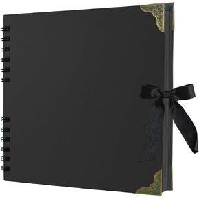 MARCADORUS Pink Scrapbook Album, 8" x 8" Scrap Book 30 Sheets (60 pages), Memory Book & Photo Album for Wedding Guest, Baby Shower, Valentines, Engagement | Scrapbooking Supplies. in Saudi Arabia
