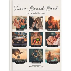 Feng Shui Vision Board Book | 1000+ Pictures and Quotes for Vision Board Kit | New 2024 Manifest your Dream Life Clip Art Magazine | Visualize, Inspire and Create Life Goals, AltroMon Supplies Collage