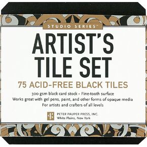 Studio Series Artist's Tiles Black: 75 Acid-Free Black Tiles