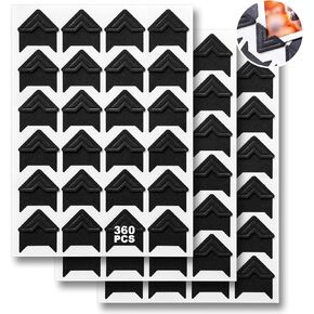360 Pcs Photo Corners Self Adhesive, Scrapbooking Photo Mounting Corners, Black Photo Mounting Corners for DIY Scrapbook, Photo Album, Memory Books, Picture Frames by CHIALLCO