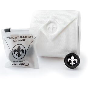 Toilet Paper Stamp Royalty (Fleur de Lis) - Add a Unique Personal Touch to Your Bathroom Decor! Enhance your Home Decor. Ideal for Housekeeping, Hotels, Rentals, Home Staging Decor