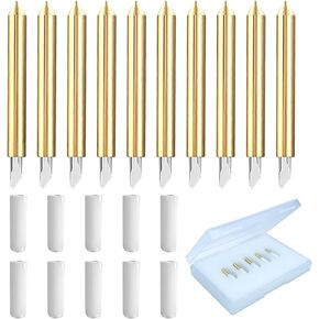Premium Fine Point Blade Compatible for Cricut Explore Air 2/Air 3/Maker/Maker 3-10-Piece Set with Storage Box for Cutting Glitter Vinyl, Cardstock, Faux Leather Adhesive Foil Vellum Etc