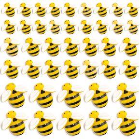 Tidponra 120PCS Bumble Bee Décor, Resin Honey Bees for Crafts, Small Plastic Bees Ornaments for Decorations