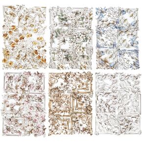 120Pcs Water Series Decorative Paper, Ocean-Inspired Dual Material Ephemera for Scrapbooking, Journaling, Junk Journals & DIY Crafts, with Glue Tape