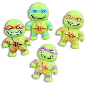 4 Pcs Karate Turtle Flatbacks.Resin Cabochon.Flatback.Bow Center.Character Turtles.DIY Resin Accessories.Phone case.Keychain.Shoe Buckle.