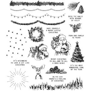 Tim Holtz Cling Rubber Stamps Darling Christmas CMS457-2022 Christmas Collection