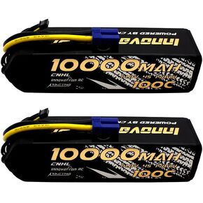 CNHL 10000mAh 4s Lipo Battery 100C 14.8V Lipo Battery Soft Case RC Battery with EC5 Connector Compatible with RC Car Truck Tank RC Boat Racing Models(2 Packs)