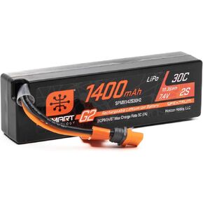 Spektrum SMART 1400mAh 2S 7.4V Smart G2 30C LiPo; IC2 Connector, SPMX142S30H2