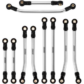 INJORA Stainless Steel Steering Links and High Clearance Links for Redcat Ascent-18 1/18 RC Crawler Upgrade