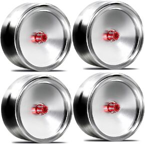 1.9 beadlock Wheels Retro Style ，1.9 Wheels Aluminium Alloy for Axial SCX10 UTB10 TRX4 TRX6 Redcat Gen7 Gen8 VS4-10 Upgrade（4pcs） (Silvery)