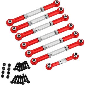 Adjustable Stainless Steel Turnbuckles Set/Camber Links with Rod Ends Set for Traxxas Slash 4X4/2WD, Rustler4X4/2WD, Stampede 4X4/2WD VXL, Nitro Slash/Rustler Upgrade RC Car Parts (Navy Blue)