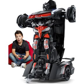 V992 Transform Remote Control Car,Transform Robot RC Cars,1:14 Scale,2-in-1 Robot Toy Car with Sound & Light Effects,Gesture Sensing,Automatic Deformation,Birthday Gift Toys for Boys and Girls