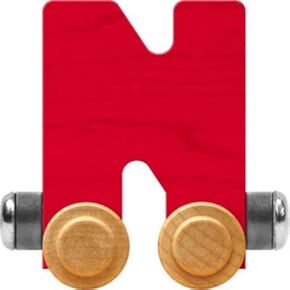 Maple Landmark NameTrains Bright Letter Car N - صنع في الولايات المتحدة الأمريكية (أحمر)