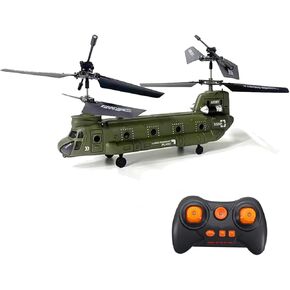 Remote Control Helicopter, S026H Military Transport RC Helicopter with Altitude Hold, One Key take Off/Landing, LED Light, Low Battery Reminder, Army Helicopter Aircraft Toys