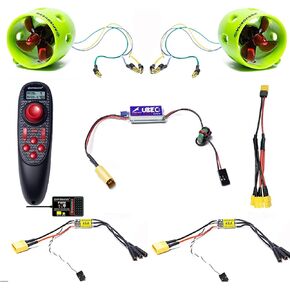 12V~16V U01 Set Underwater Thruster,with ESC and RC,2Kg Thrust Brushless Underwater Subsea Thruster/Propeller for ROV Boat