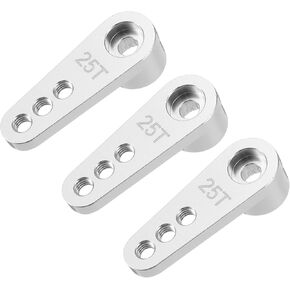 MECCANIXITY Aluminum Alloy 25T Steering Servo Single Arm Horn Red for DIY RC Car/Boat/Airplane Boat Accessories 3 Pcs