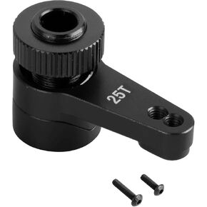 RC الألومنيوم 25T تفريغ التوجيه المؤازرة القرن المؤازر ترقيات الذراع ل 1/10 RC الزاحف Axia1 SCX10 90046 Capra RBX10 1.9 UTB، LOSI 1/8 LMT Solid AXLE 4WD Monster Truck LOS04022، فضي