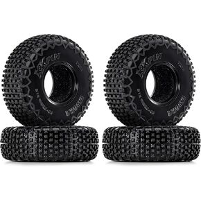 INJORA 1.0 Tires - S5 60 * 20mm XHX Pin Tire for SCX24 FCX24 1/18 1/24 RC Crawler Upgrade