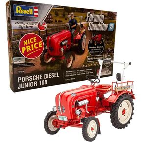 Revell 07823 Porsche Junior 108 (Easy-Click) Model Kit 1:24 Scale-Farming Simulator Edition