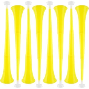 8 Pack 24 Inch Collapsible Vuvuzela Stadium Horn Plastic Cheering Blow Horn Trumpets Noisemakers for School Sports Events Sports Party Supplies (Dark Blue)
