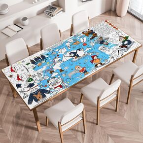 Halloween Crafts for Kids, 72 x 35 Inches Giant Paper Halloween Coloring Tablecloth/Poster - Halloween Games/Activities for Classroom, Family - Halloween Party Favors for Kids