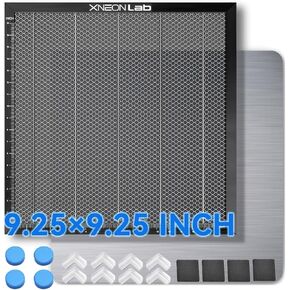 سرير ليزر XNEONLab على شكل قرص العسل - طاولة عمل 400 × 400 × 22 مم مع لوحة ألومنيوم لـ XTool D1 /D1 Pro ومعظم آلات قطع النقش، وملحقات آلة النقش (منطقة العمل 400 × 400 مم)