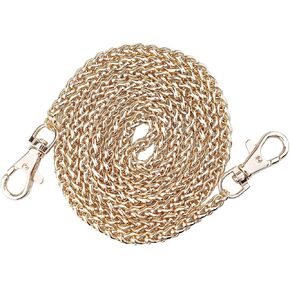 RILOMBAO 47"(120cm) Purse Chain Replacement Metal Lantern Chains Iron Chain Strap Wide 6mm Gold 1 Pack for Shoulder Cross Body Handbag Purse Making Supplies