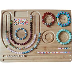 Junarsoez Beading Board for Jewelry Bracelet Making, DIY Jewelry Beads Board Tray, Bracelet Making Design Mat for Freelance Workshop Studio (Bracelet Necklaces Combi)