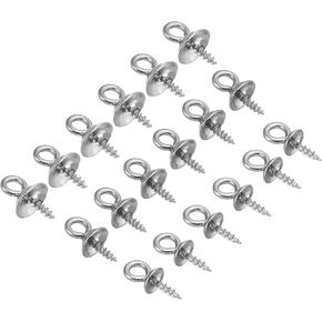 PATIKIL Pins Peg Bail, 90Pcs Small Stainless Steel Cup Pear Eyelet Screw Eye Pins for Jewelry Making Earring DIY Beads Craft, Silver