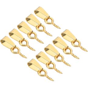 patikil 17x4mm برغي العين دبابيس ربط الكفالة، 10 قطع صغيرة الفولاذ المقاوم للصدأ كوب الكمثرى العيينة المسمار العين دبابيس لصنع المجوهرات القرط DIY الخرز الحرفية، الفضة in Kuwait