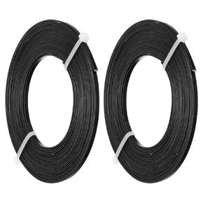 PATIKIL 18 Gauge 3mm Wide Aluminum Flat Wire, 16.4Ft 2 Roll Bendable Flat Bezel Wire Face Masks Soft Craft Wire for Resin Bezel Frame Wire Wrapping Craft Making, Silver