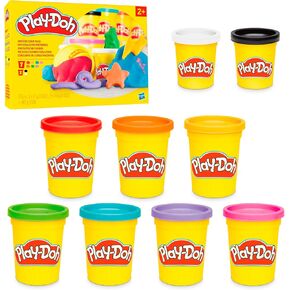 Play-Doh 9 Pack Favorite Color Set, Assorted Colors, 2 & 4 Ounce Modeling Compound Cans, Kids Arts & Crafts, Preschool Toys for 2 Year Old Girls & Boys & Up (Amazon Exclusive)