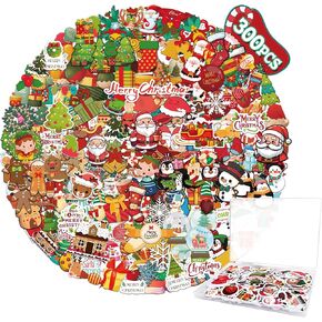 LINAYE 300PCS Halloween Stickers Non-Repeating Waterproof, Adhesive Vinyl Cute Halloween Stickers Pack for Kids, Halloween Party Favors Gifts, Halloween Stickers Bulk for Boys Girls